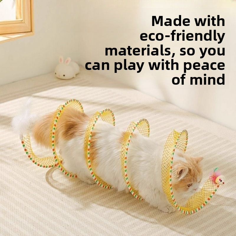 Foldable S-shaped cat tunnel with bell 65cm - photo 1