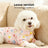 Soft cotton two-leg dog coat for matching outfits in White, in a home setting