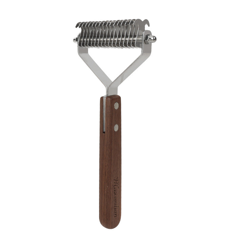 Walnut Wood Pet Comb for Detangling, Single or Double Sided
