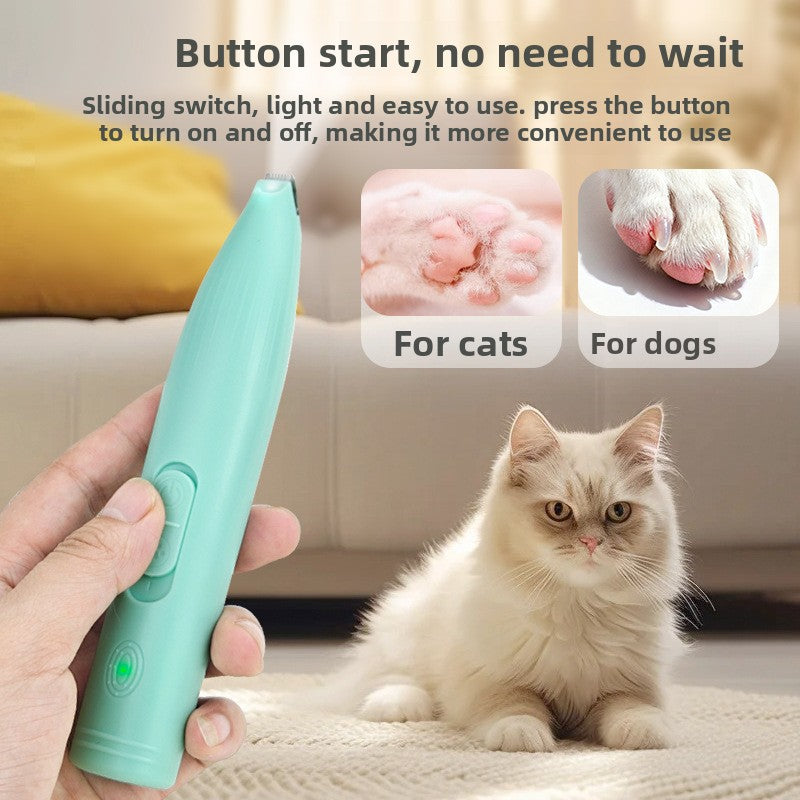 Mini LED Pet Clipper, Quiet USB Rechargeable for Dogs and Cats
