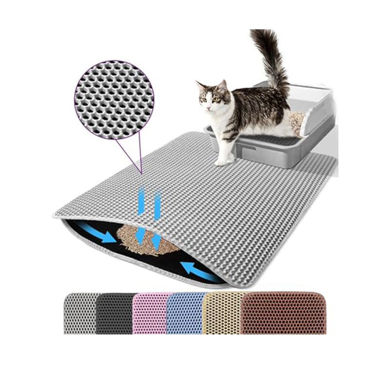 Foldable EVA Cat Litter Mat with Waterproof Leak-Proof Base