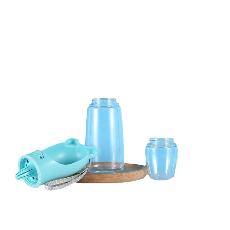 Portable Pet Food and Water Cup with Cute Ear Design in 350ml or 550ml Sizes