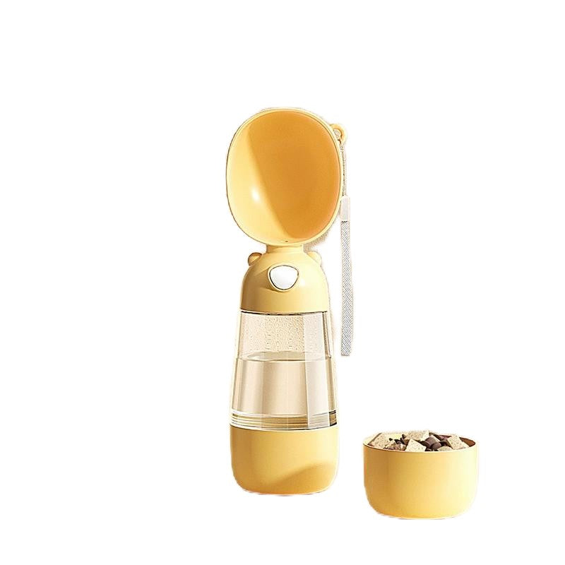 Leak-Proof Dog Water Bottle with Food Container for Walks