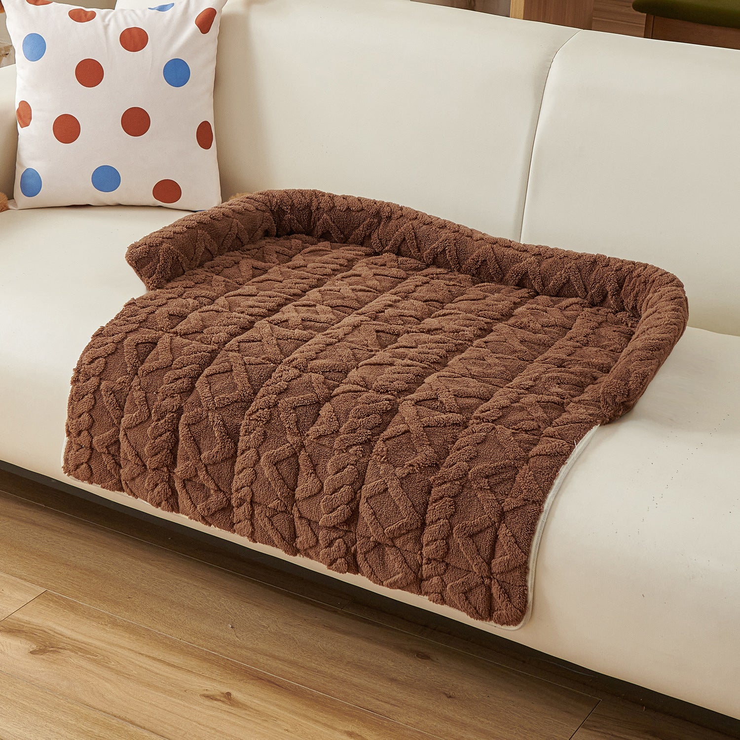 Thick square pet sofa cushion bed for dogs and cats, photo 20 of 23