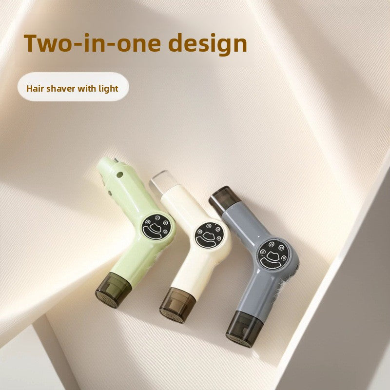 Quiet 2-in-1 Pet Trimmer and Nail Grinder with Built-in Light