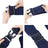 Foldable grey pet shoulder carrier bag with a small dog inside, view 2