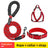 Reflective dog lead and collar set in Black 3-Piece Set, side view