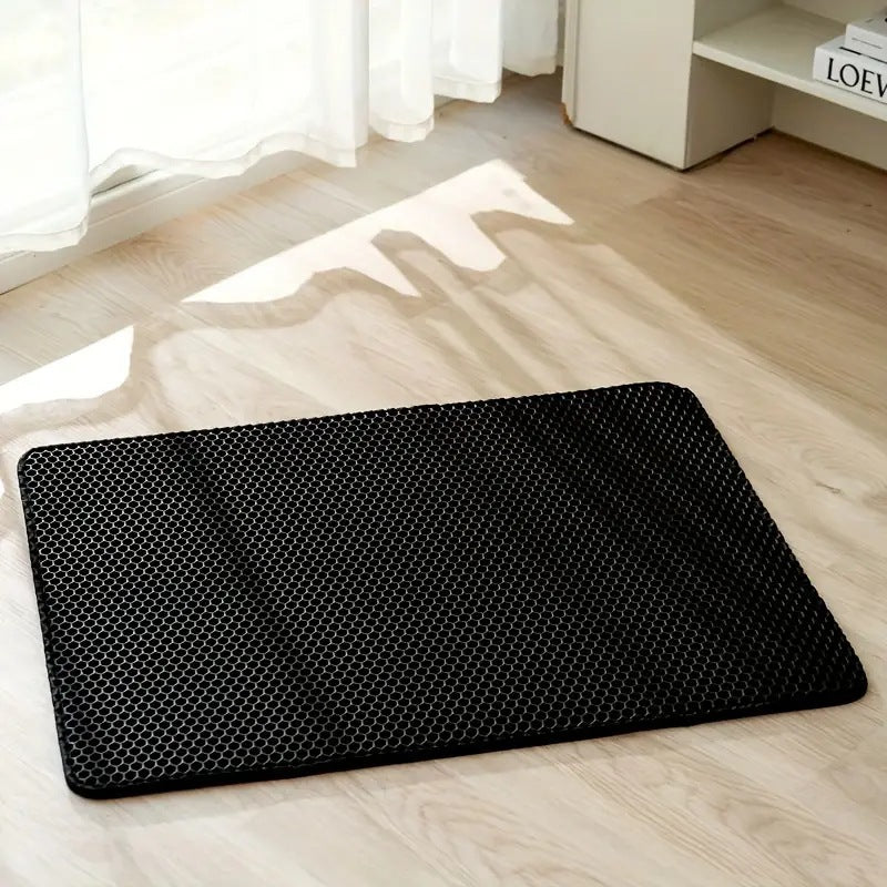 Double-layer EVA cat litter mat trapping litter, photo 3 of 77