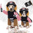 Christmas costume for medium and large dogs in Brown Rider Costume, side view