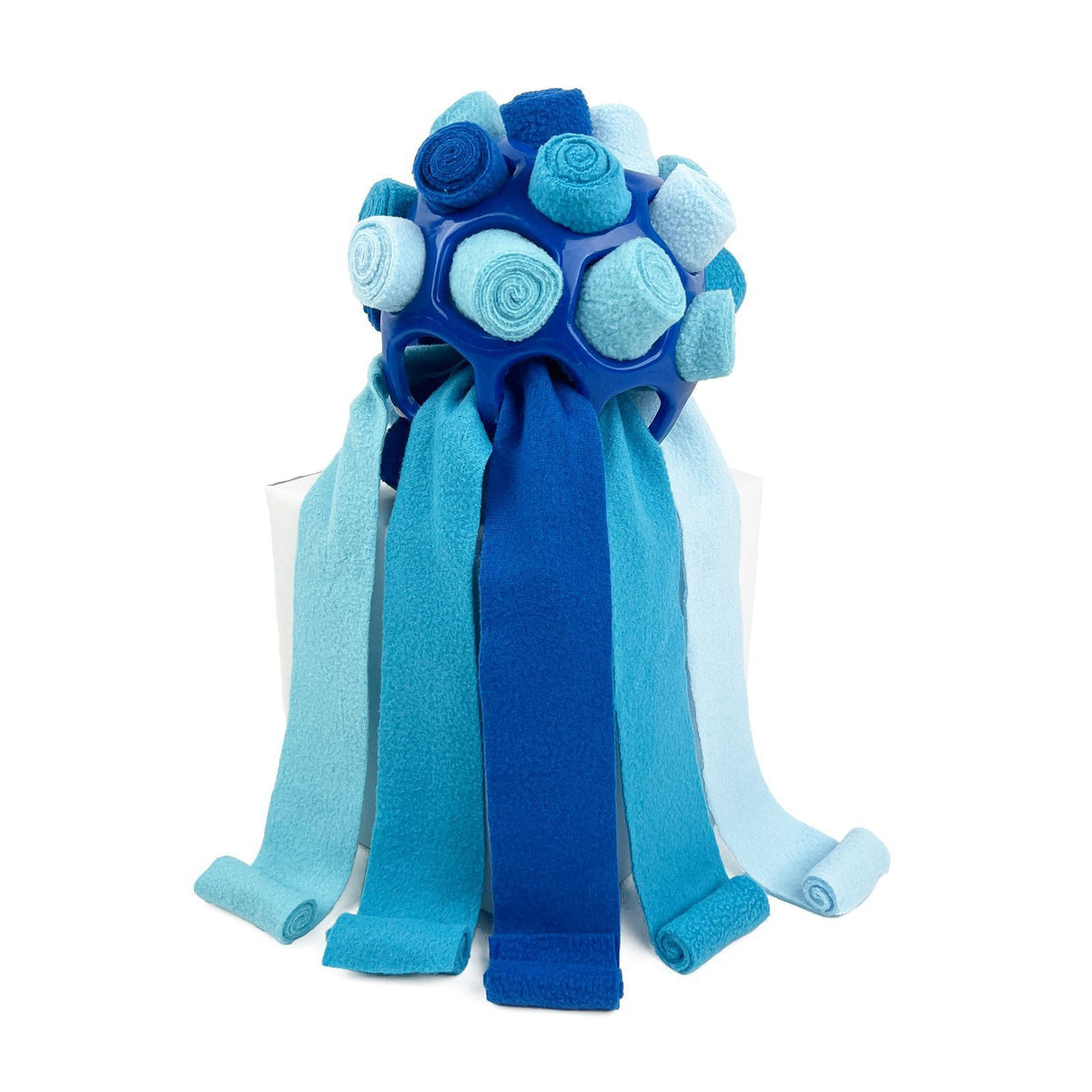 Ocean blue plush snuffle treat dispensing toy for dogs - photo 14