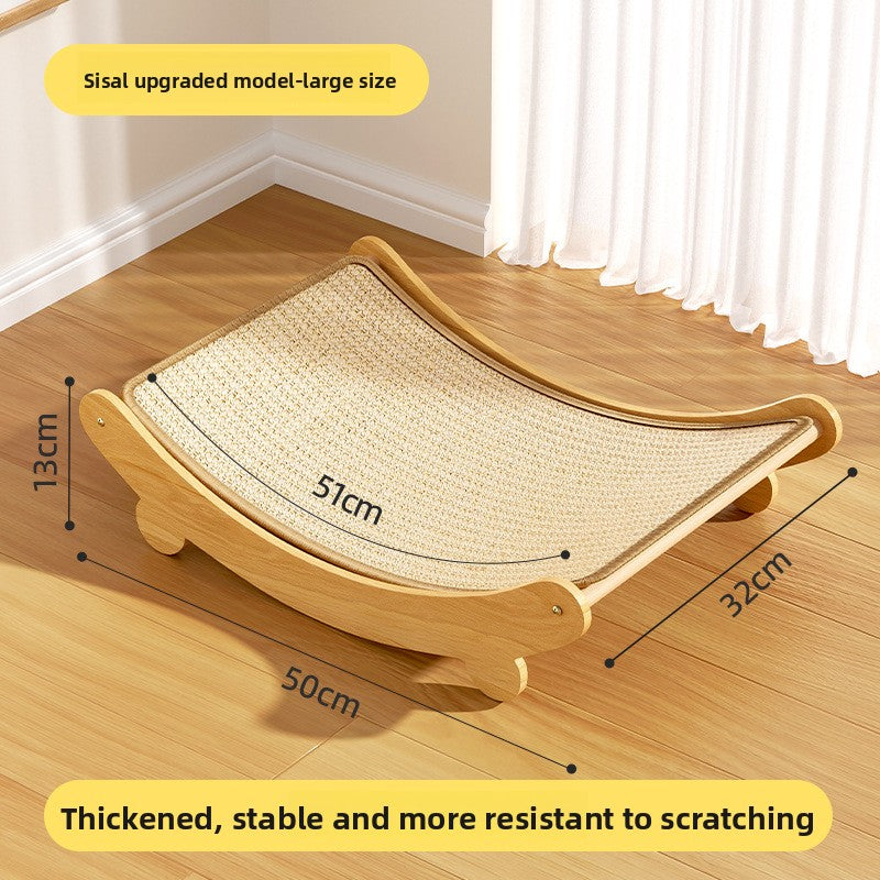 Jute cat scratching rocking bed for cats, product overview photo