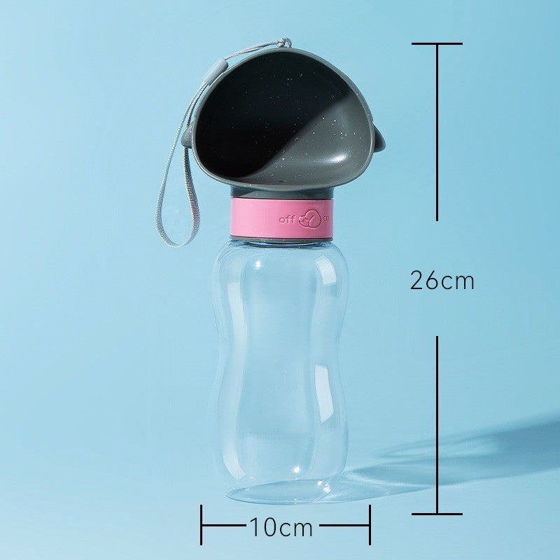Portable Leak-Proof Pet Water Bottle with Drinking Cup for Dogs on Walks
