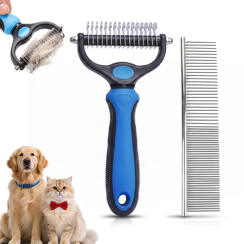 Stainless Steel Dematting Comb for Matted and Knotted Dog Fur