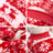 Coral velvet Christmas dog jumper with reindeer print in Red Elk, in a home setting