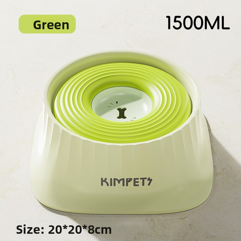 Non-Spill Floating Water Bowl for Dogs with Splash-Proof Design and Filter Pack Options