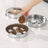 Stainless Steel Slow Feeder Pet Bowl in Bone, Claw or Fishbone Shapes with Stickers