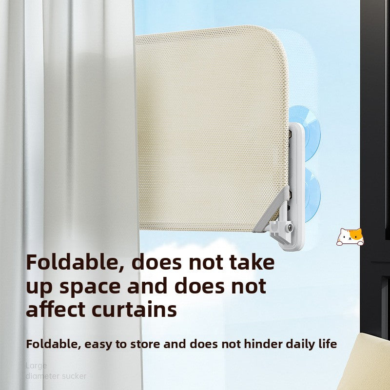 Beige foldable cat window hammock with suction cup fixings, photo 4
