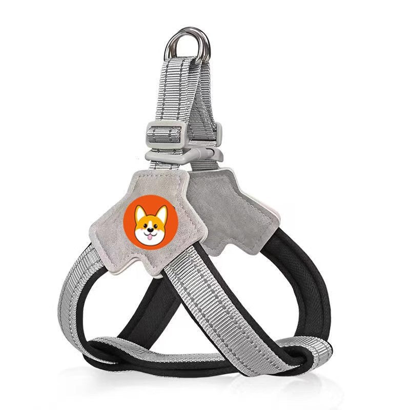 Y-shaped reflective dog harness, ideal for everyday use