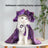 Cat wearing a purple Halloween wizard cloak and hat