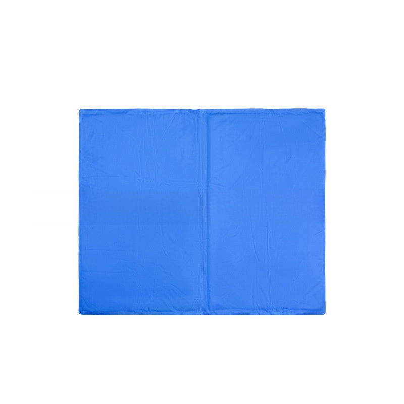 Blue gel-infused pet cooling pad with polyester cover, photo 2