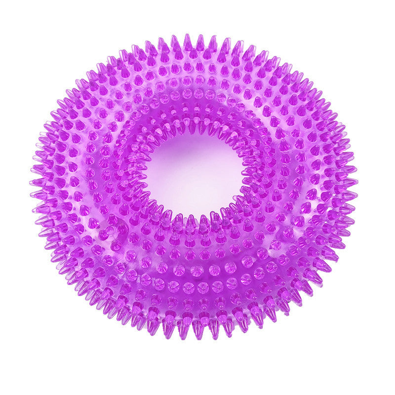 Squeaky tyre shaped TPR dog chew toy in several colours, view 13