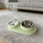 Slanted Double Pet Food and Water Bowl in Stainless Steel or Ceramic, Cat and Dog Designs