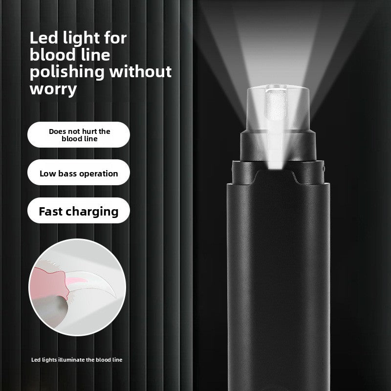 Low Vibration Pet Nail Grinder with LED Light and 2 Speeds