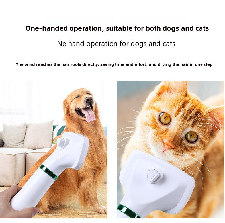 Pet Hair Dryer Comb with 3 Heat Settings for Dogs and Cats
