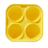 Four-Compartment Silicone Dog Snack Tray, Reusable and Easy to Clean, Yellow or Pink