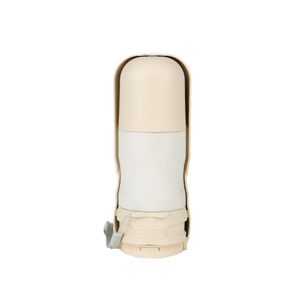 Portable Dog Water Cup with Built-In Light and USB Cable for Night Walks
