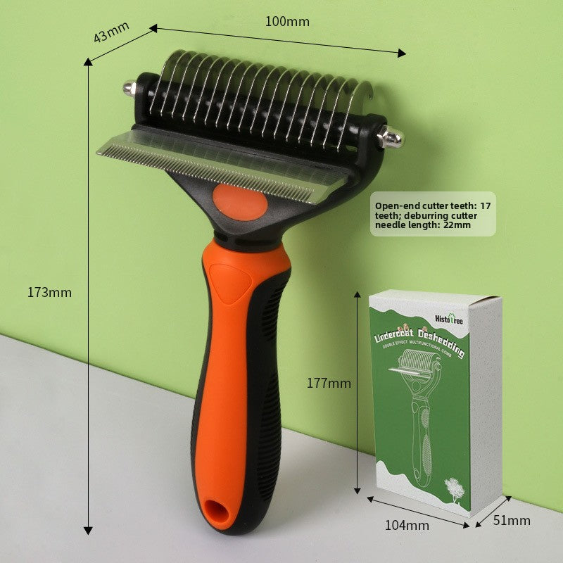 Dog and Cat Grooming Comb, Detangling and Deshedding Undercoat Tool