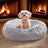 Plush round pet nest bed in Light Grey, size 20cm Diameter