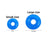 Squeaky tyre shaped TPR dog chew toy in several colours, view 2
