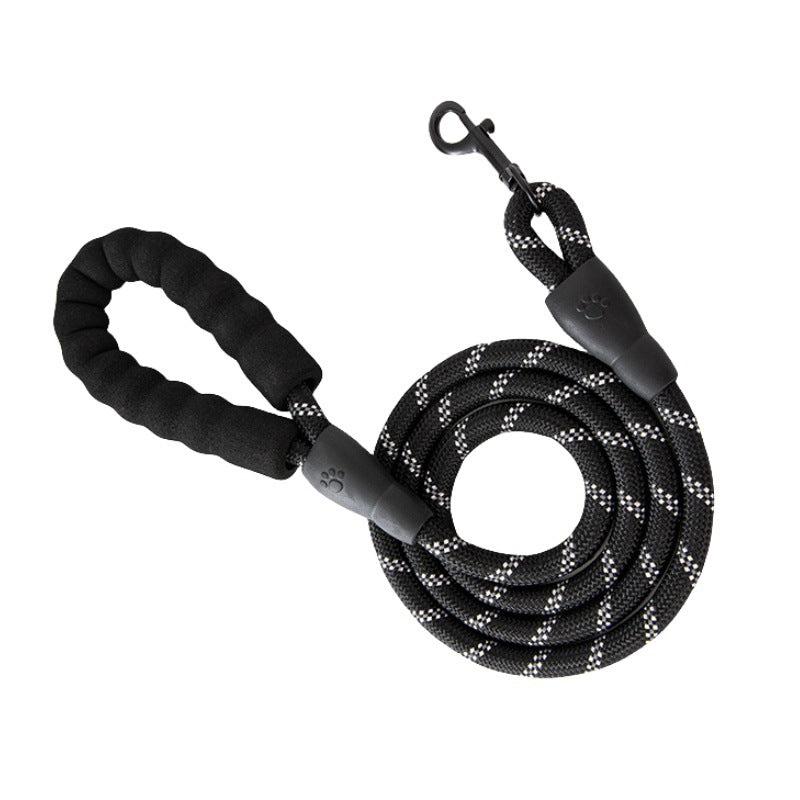 Reflective nylon dog lead, available from Pet Royale UK