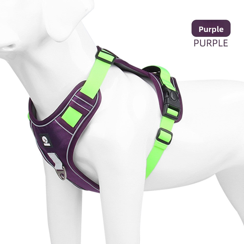 Padded Oxford reflective dog harness, available from Pet Royale UK