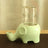 Ceramic Automatic Cat Water Dispenser with Elephant Design and Glass Bottle
