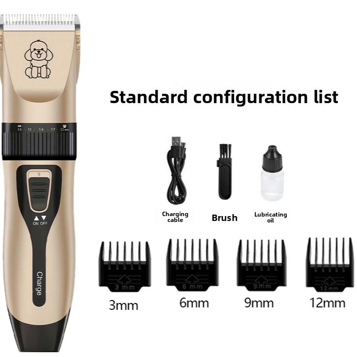 Cordless Pet Hair Clipper with Upgraded Ceramic Blade and Combs