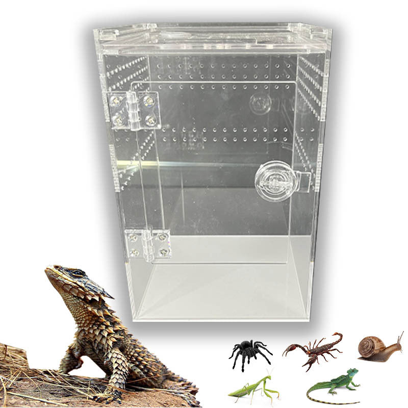 Acrylic jumping spider enclosure with front door, additional product photo