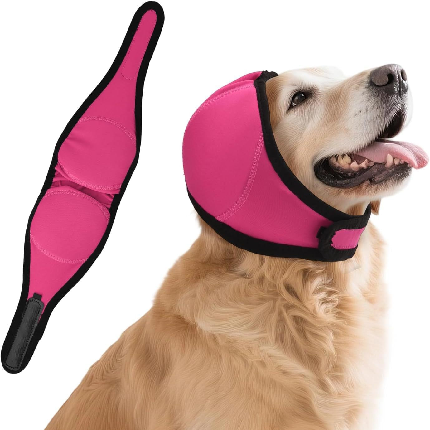 Adjustable padded dog ear muffs, available in 4 colours, image 1