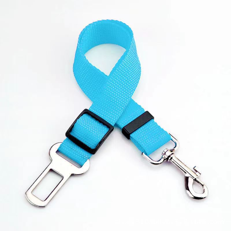 Nylon dog car seat belt lead with swivel clip in 13 colour options