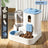 2-in-1 Pet Feeder and Water Dispenser with Food Bowl and Water Bowl, No Power Needed
