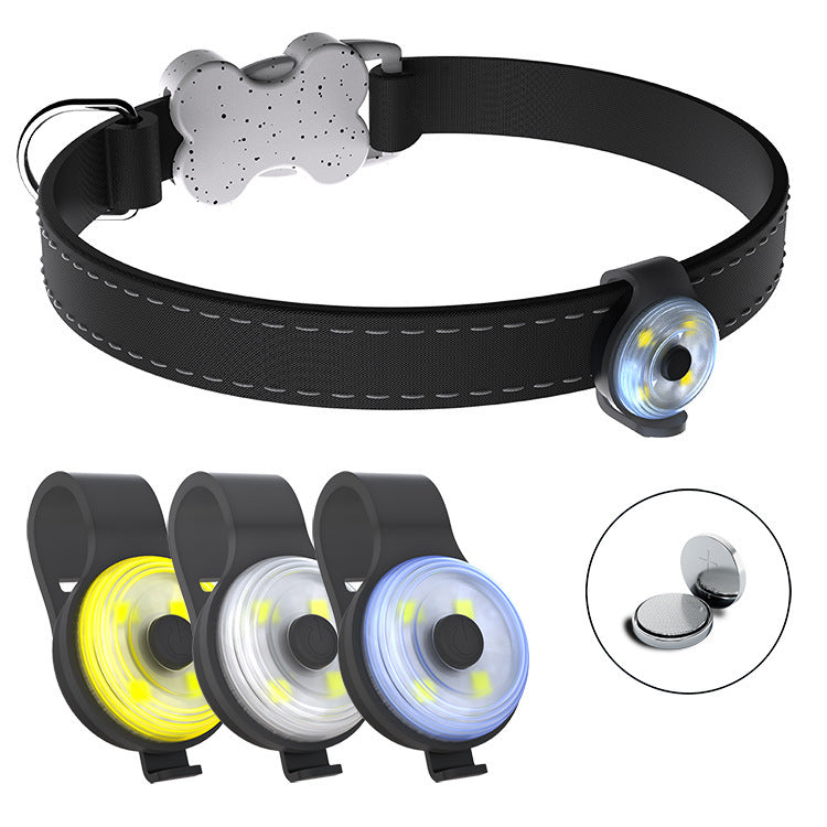 LED pet safety light with adjustable silicone strap for collars, product image 2