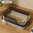 Semi-Enclosed Cat Litter Box for Large Cats, Anti-Splash Design