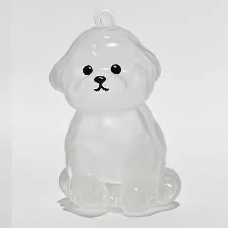 Transparent Animal Hair Memorial Keychain Pendant