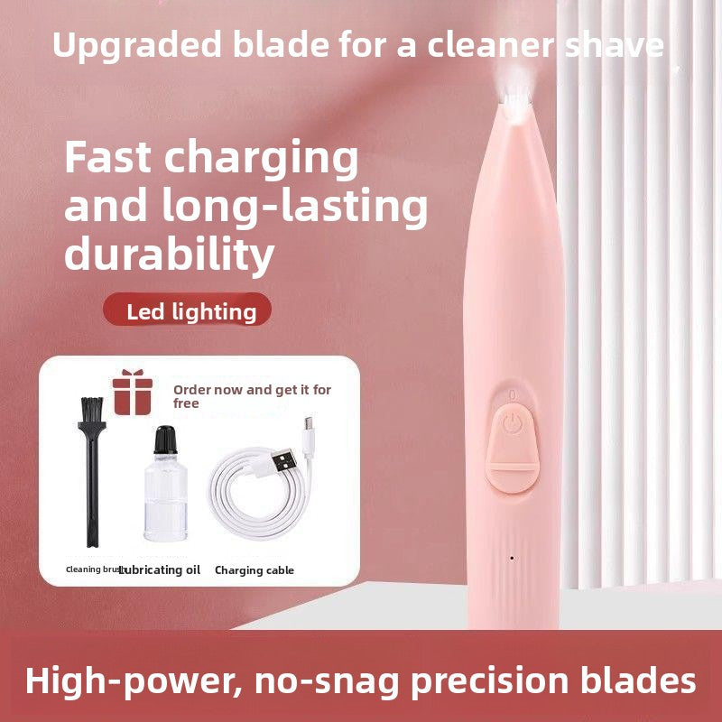 Mini Washable Pet Hair Trimmer with LED Light for Dogs and Cats