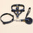 Matching harness, collar and lead set in blue for small pets