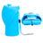 Foldable pet water bottle with squeeze dispensing in Yellow, showing size and shape