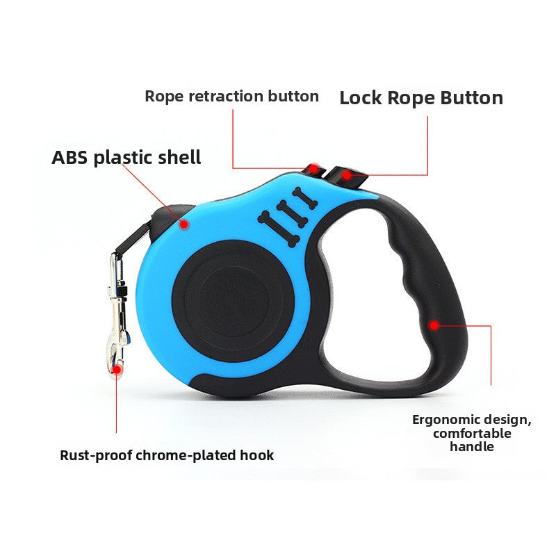 Nylon retractable dog lead with anti-slip handle, product image 3