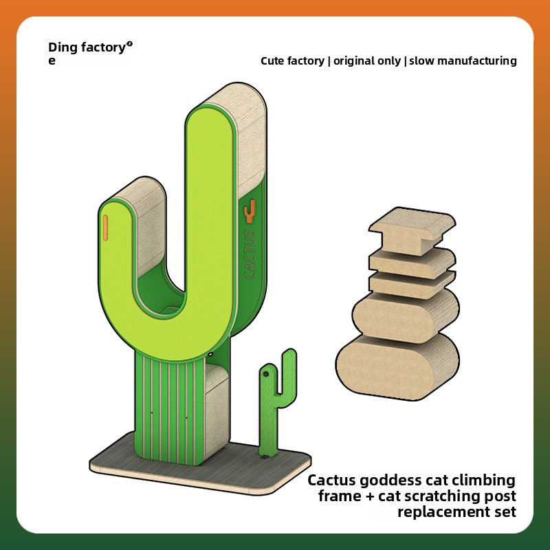 Cactus cat tree replacement set in corrugated paper, product detail photo