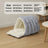 Flannel sleeping bag cat bed with enclosed design, photo 6 of 33